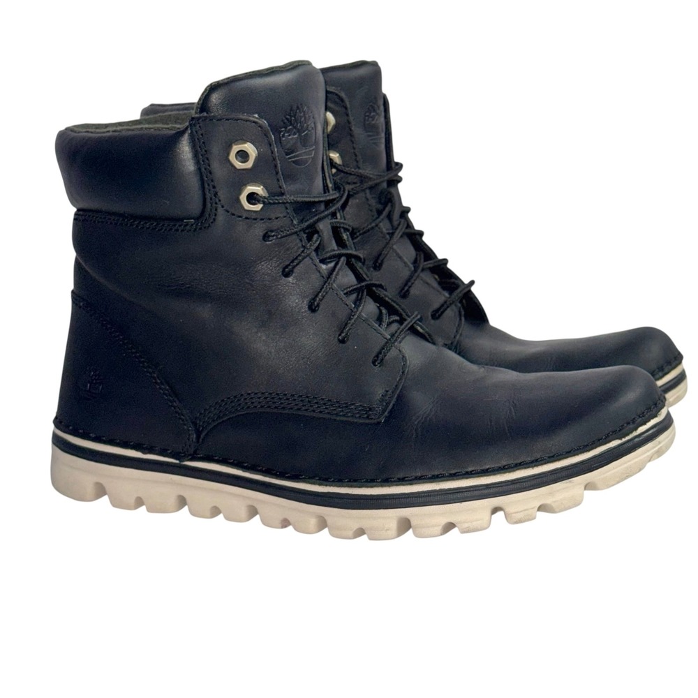 Timberland Brookton 6-Inch Boots Women 8 Black EUC‎ Leather A1KN7